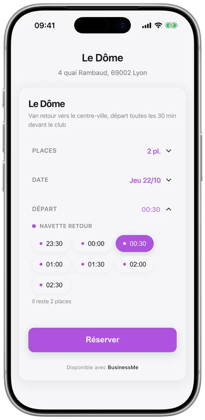 Un départ de navette presque complet sur iPhone : il reste deux places